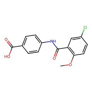 4-[(5-Chloro-2-methoxybenzoyl)amino]benzoic acid structure