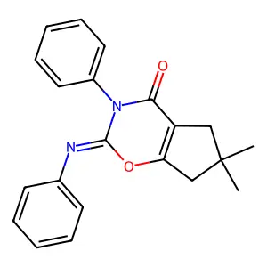 6,6-Dimethyl-3-phenyl-2-phenylimino-5,7-dihydrocyclopenta[e][1,3]oxazin-4-one structure