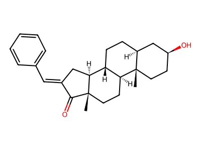 (3S,5S,8R,9S,10S,13S,14S,16E)-16-benzylidene-3-hydroxy-10,13 structure