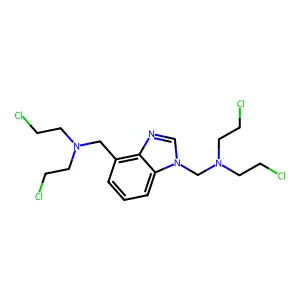 1H-Benzimidazole-1,4-dimethanamine, N,N,N',N'-tetrakis(2-chloroethyl)- structure