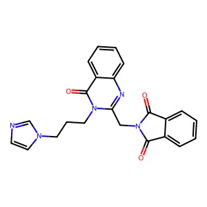 2-[[3-(3-Imidazol-1-ylpropyl)-4-oxoquinazolin-2-yl]methyl]isoindole-1,3-dione structure