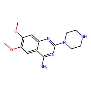 2-(1-Piperazinyl)-4-amino-6,7-dimethoxyquinazoline structure