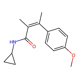 2-Butenamide, N-cyclopropyl-3-(4-methoxyphenyl)-2-methyl-, (E)- structure