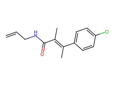 Cinnamamide, N-allyl-4-chloro-alpha,beta-dimethyl-, (E)- structure