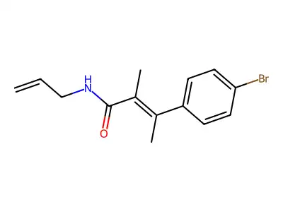 Cinnamamide, N-allyl-4-bromo-alpha,beta-dimethyl-, (E)- structure