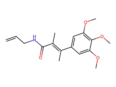 Cinnamamide, N-allyl-alpha,beta-dimethyl-3,4,5-trimethoxy-, (E)- structure