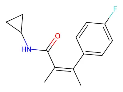 Cinnamamide, N-cyclopropyl-alpha,beta-dimethyl-4-fluoro-, (Z)- structure