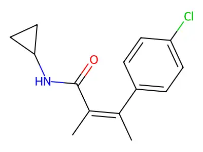 Cinnamamide, 4-chloro-N-cyclopropyl-alpha,beta-dimethyl-, (Z)- structure