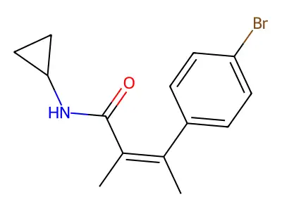 Cinnamamide, 4-bromo-N-cyclopropyl-alpha,beta-dimethyl-, (Z)- structure