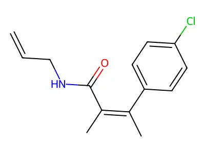 Cinnamamide, N-allyl-4-chloro-alpha,beta-dimethyl-, (Z)- structure