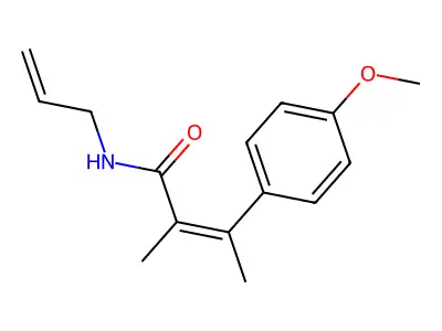 Cinnamamide, N-allyl-alpha,beta-dimethyl-4-methoxy-, (Z)- structure