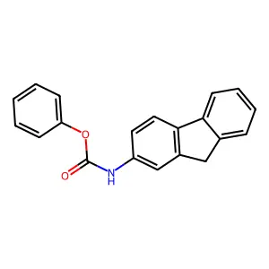Carbamic acid, N-(2-fluorenyl)-, phenyl ester structure