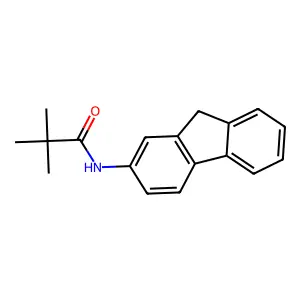 N-(9H-fluoren-2-yl)-2,2-dimethylpropanamide structure
