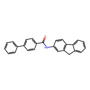 N-(2-Fluorenyl)-4-biphenylcarboxamide structure
