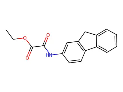 Oxamic acid, N-(2-fluorenyl)-, ethyl ester structure