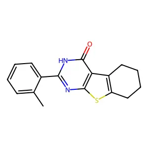 2-(2-methylphenyl)-5,6,7,8-tetrahydro[1]benzothieno[2,3-d]pyrimidin-4(3H)-one structure