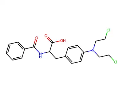 N-Benzoyl-4-[bis(2-chloroethyl)amino]phenylalanine structure