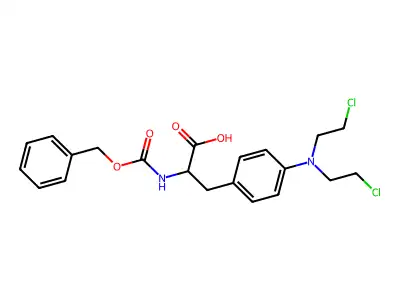 3-[4-[bis(2-chloroethyl)amino]phenyl]-2-(phenylmethoxycarbon structure