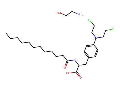 4-(Bis(2-chloroethyl)amino)-N-(1-oxodecyl)-DL-phenylalanine compd. with 2-aminoethanol (1:1) structure