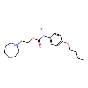 2-(Azepan-1-yl)ethyl (4-butoxyphenyl)carbamate--hydrogen chloride (1/1) structure