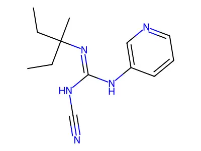 Guanidine, N-cyano-N'-(1-ethyl-1-methylpropyl)-N''-3-pyridinyl- structure