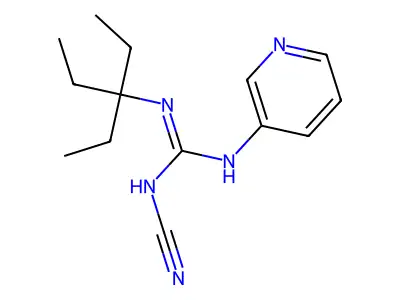 Guanidine, N-cyano-N'-(1,1-diethylpropyl)-N''-3-pyridinyl- structure