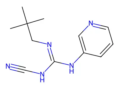 Guanidine, 2-cyano-1-neopentyl-3-(3-pyridyl)- structure