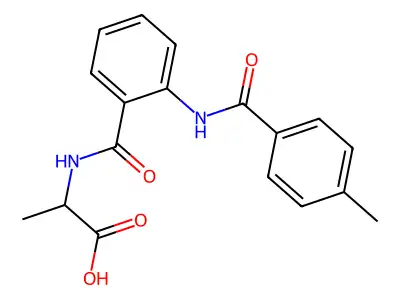 2-[[2-[(4-Methylbenzoyl)amino]benzoyl]amino]propanoic acid structure