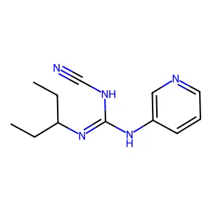 Guanidine, 2-cyano-1-(3-pentyl)-3-(3-pyridyl)- structure