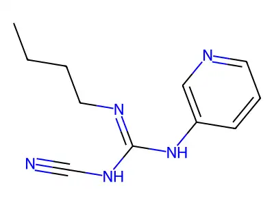 Guanidine, 1-butyl-2-cyano-3-(3-pyridyl)- structure