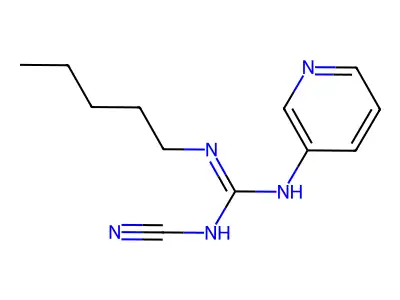 Guanidine, N-cyano-N'-pentyl-N''-3-pyridinyl- structure