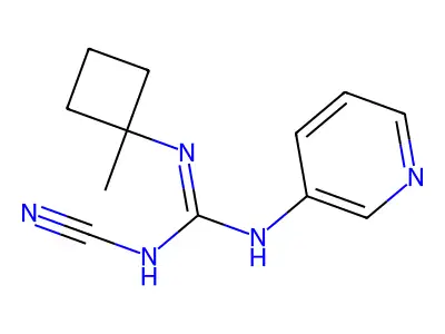Guanidine, N-cyano-N'-(1-methylcyclobutyl)-N''-3-pyridinyl- structure