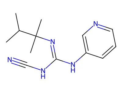 Guanidine, 2-cyano-1-(3-pyridyl)-3-(1,1,2-trimethylpropyl)- structure