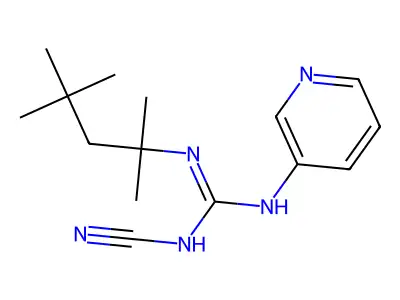 Guanidine, 2-cyano-1-(1,1,3,3-tetramethylbutyl)-3-(3-pyridyl)- structure