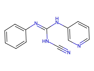 Guanidine, 2-cyano-1-phenyl-3-(3-pyridyl)- structure