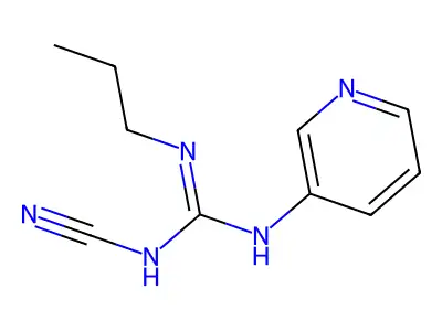 Guanidine, 2-cyano-1-propyl-3-(3-pyridyl)- structure