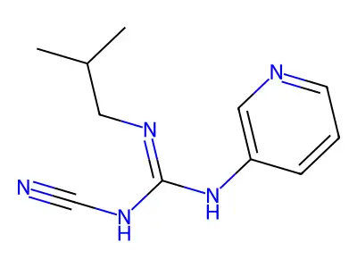 Guanidine, 2-cyano-1-isobutyl-3-(3-pyridyl)- structure
