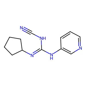 Guanidine, 2-cyano-1-cyclopentyl-3-(3-pyridyl)- structure