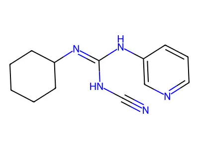 Guanidine, N-cyano-N'-cyclohexyl-N''-3-pyridinyl- structure