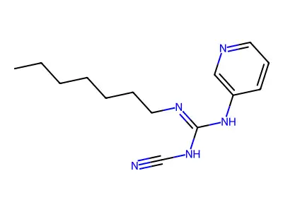 Guanidine, 2-cyano-1-heptyl-3-(3-pyridyl)- structure