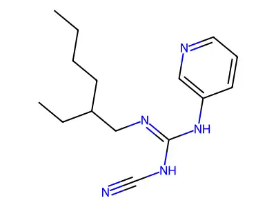 Guanidine, N-cyano-N'-(2-ethylhexyl)-N''-3-pyridinyl- structure