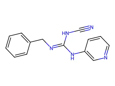 Guanidine, 1-benzyl-2-cyano-3-(3-pyridyl)- structure