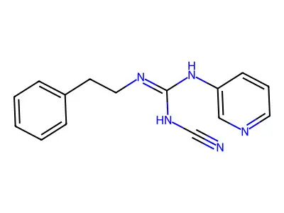 Guanidine, 2-cyano-1-phenethyl-3-(3-pyridyl)- structure