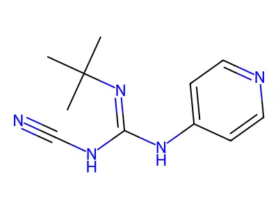 Guanidine, 1-tert-butyl-2-cyano-3-(4-pyridyl)- structure