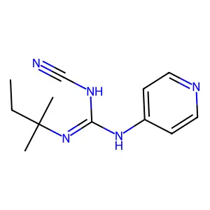 Guanidine, 2-cyano-1-tert-pentyl-3-(4-pyridyl)- structure