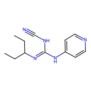 Guanidine, 2-cyano-1-(3-pentyl)-5-(4-pyridyl)- structure