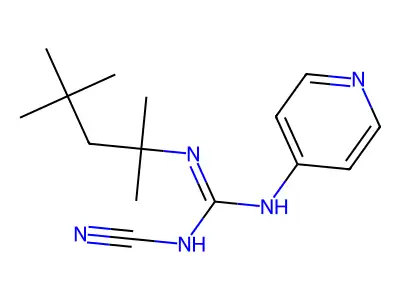 Guanidine, N-cyano-N'-4-pyridinyl-N''-(1,1,3,3-tetramethylbutyl)- structure