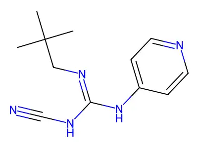 Guanidine, 2-cyano-1-neopentyl-3-(4-pyridyl)- structure