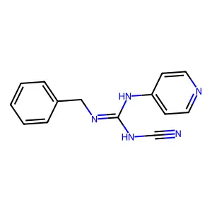 Guanidine, 1-benzyl-2-cyano-3-(4-pyridyl)- structure