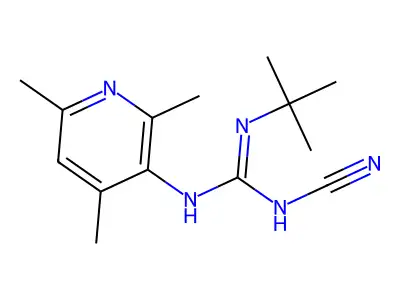 Guanidine, 1-tert-butyl-2-cyano-3-(2,4,6-trimethyl-3-pyridyl)- structure